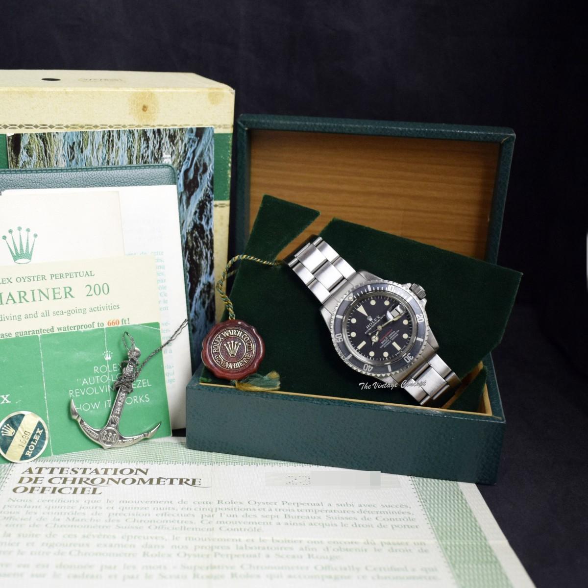 Rolex Steel Submariner Single Red 1680 (Full Set)