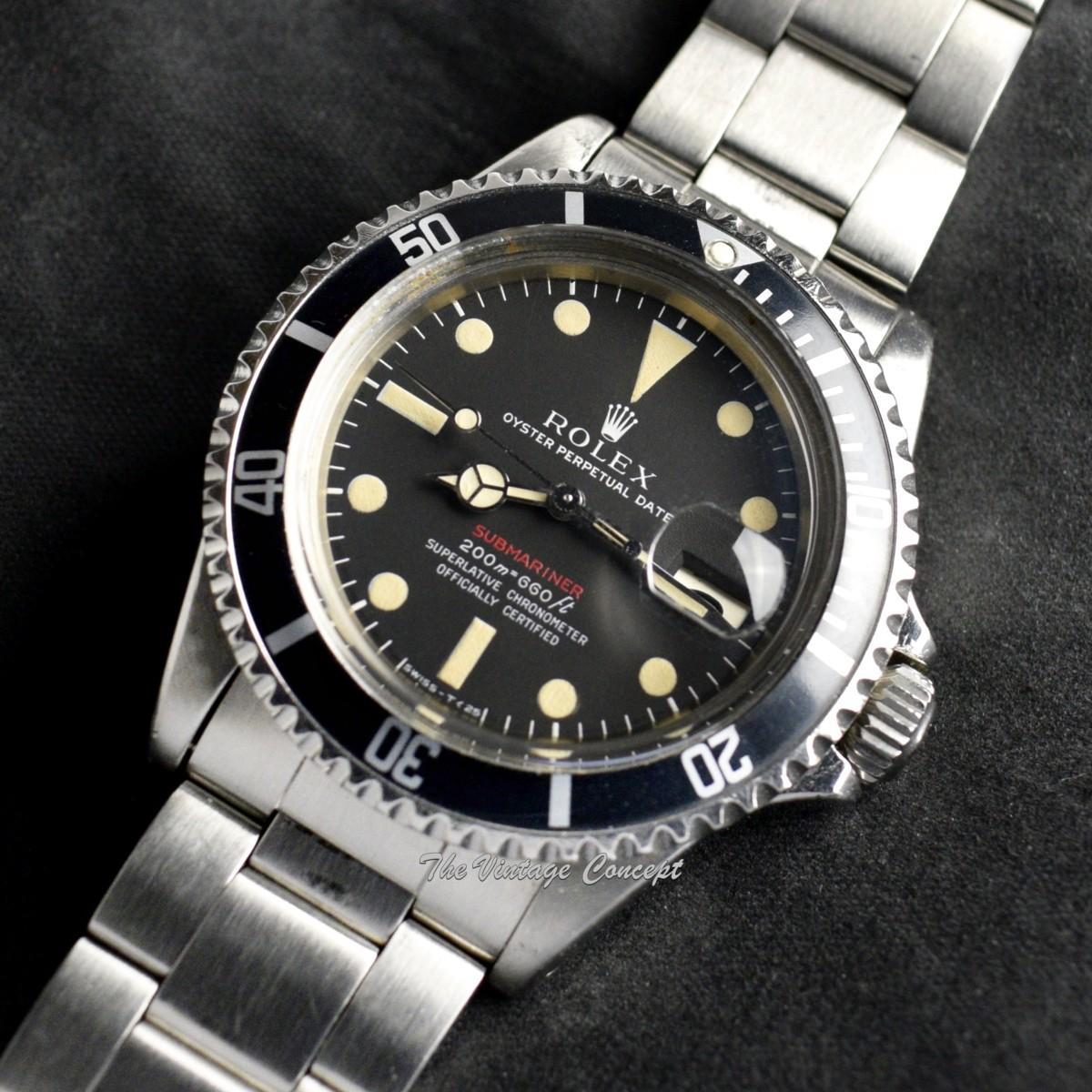 Rolex Steel Submariner Single Red Meter First 1680