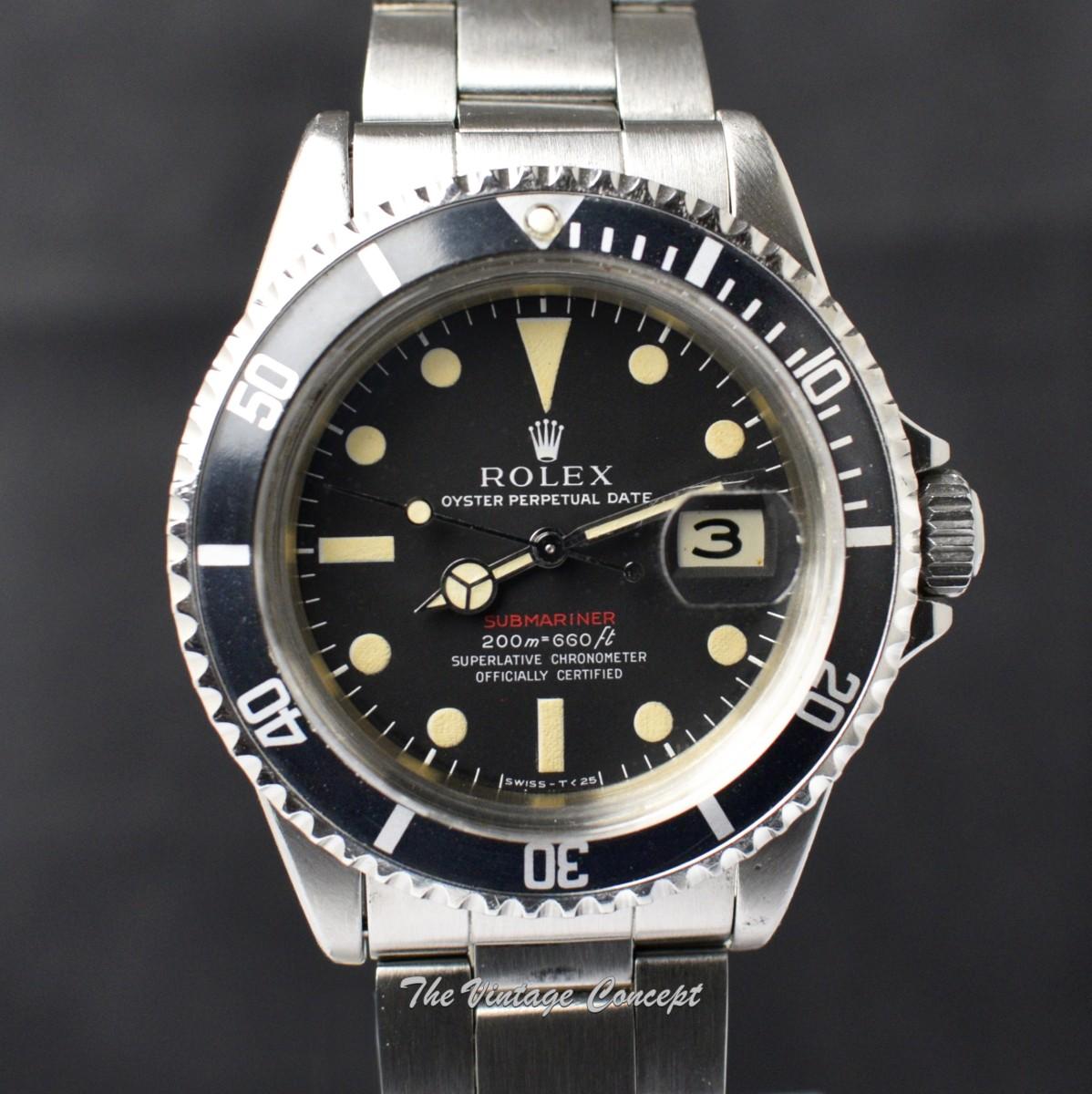 Rolex Steel Submariner Single Red Meter First 1680