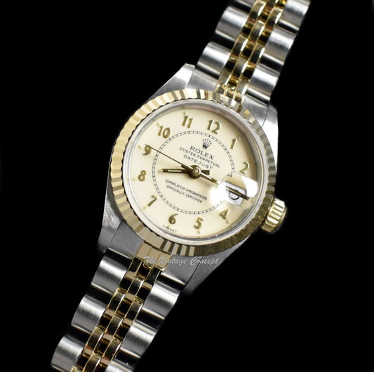 Rolex Lady Datejust Two-Tone Gold Ivory Dial 69173 with Jubilee Bracelet