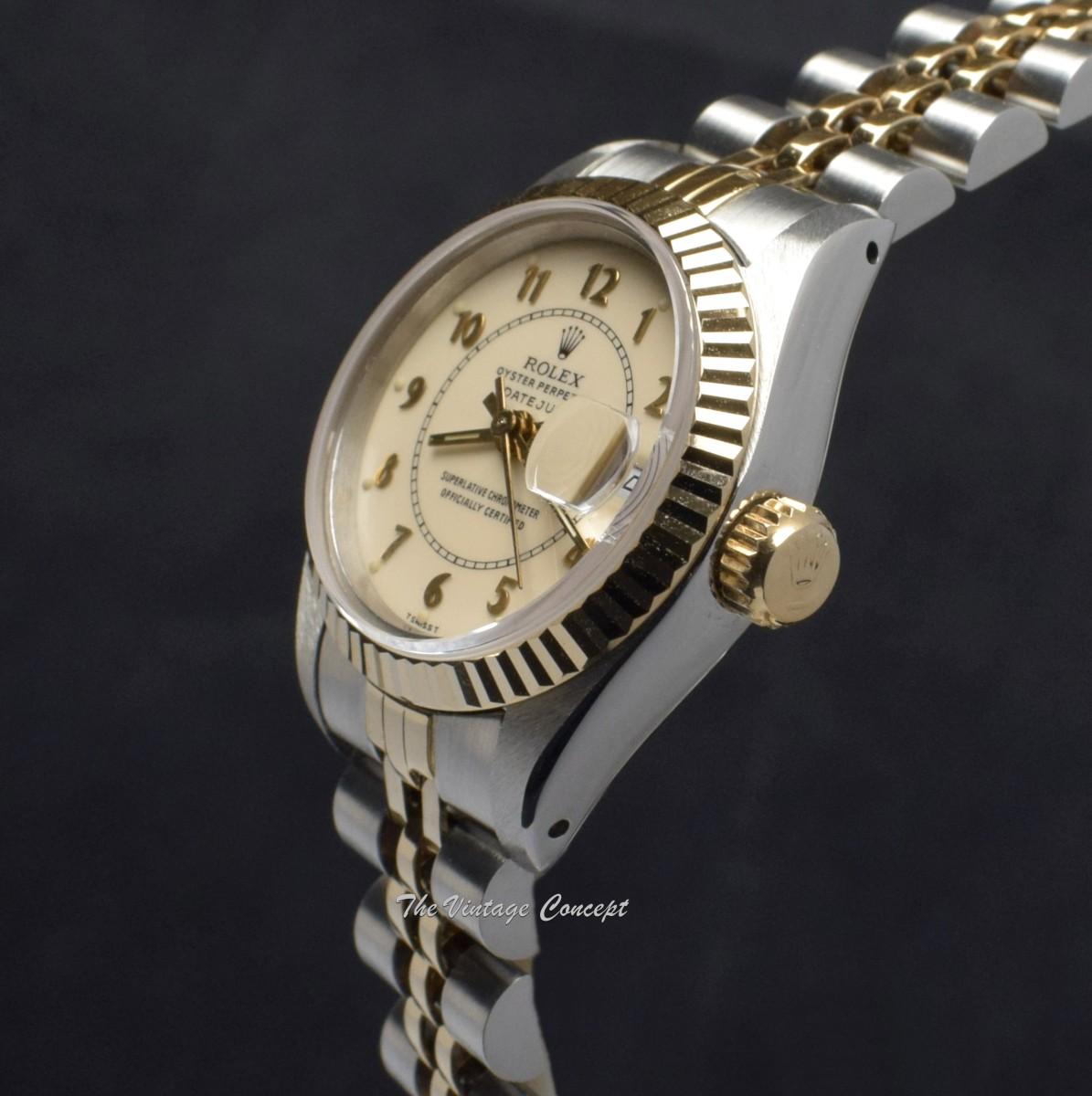 Rolex Lady Datejust Two-Tone Gold Ivory Dial 69173 with Jubilee Bracelet