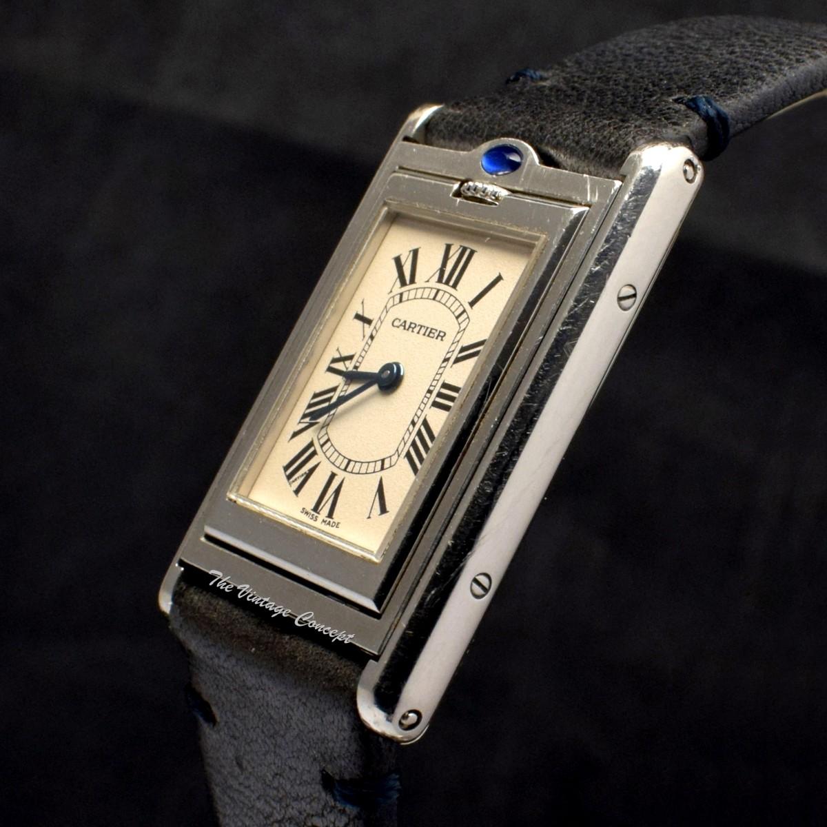 Cartier Steel Basculante Reverso Mid-Size Quartz Ref. 2405  (SOLD)