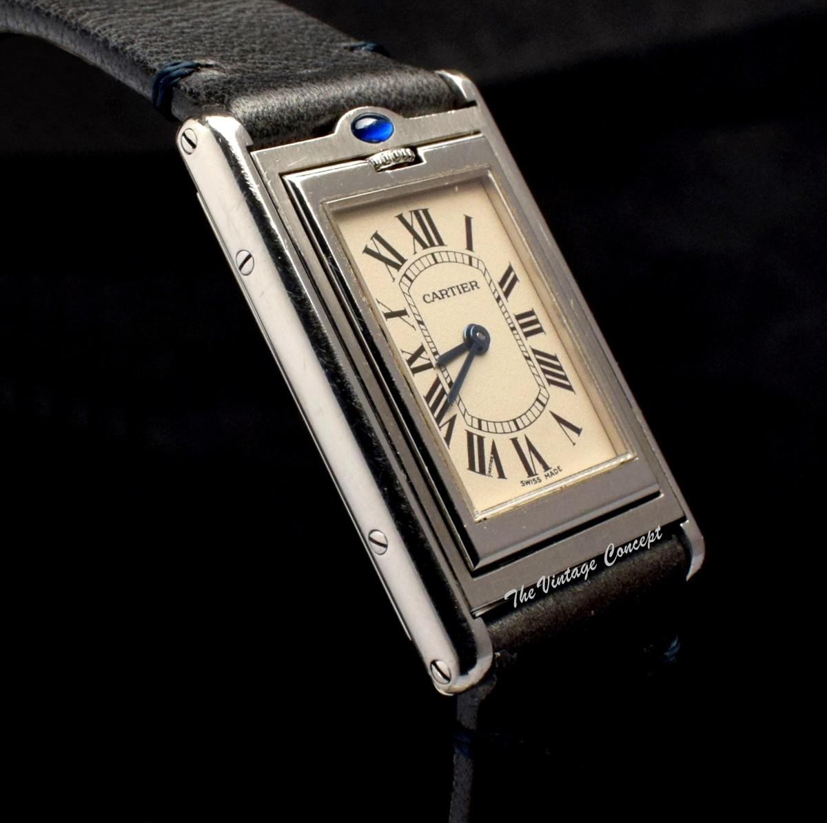 Cartier Steel Basculante Reverso Mid-Size Quartz Ref. 2405  (SOLD)