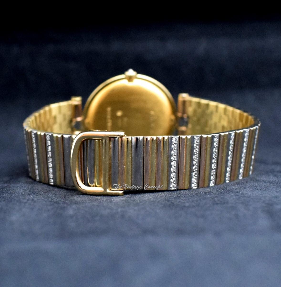 Rare Cartier 18K Tri-Color Gold Panthere Vendome Miss Universe Pave Diamond w/ Original Paper