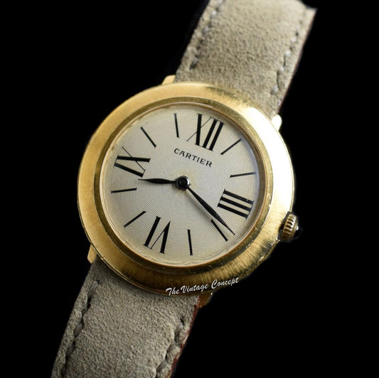 Vintage Cartier 32mm 18K Yellow Gold Timeless Elegance Manual Wind