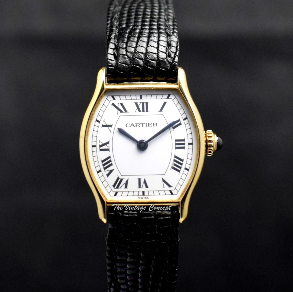 Vintage Cartier Lady Mini Tortue 7824 18K Yellow Gold Manual Wind (SOLD)