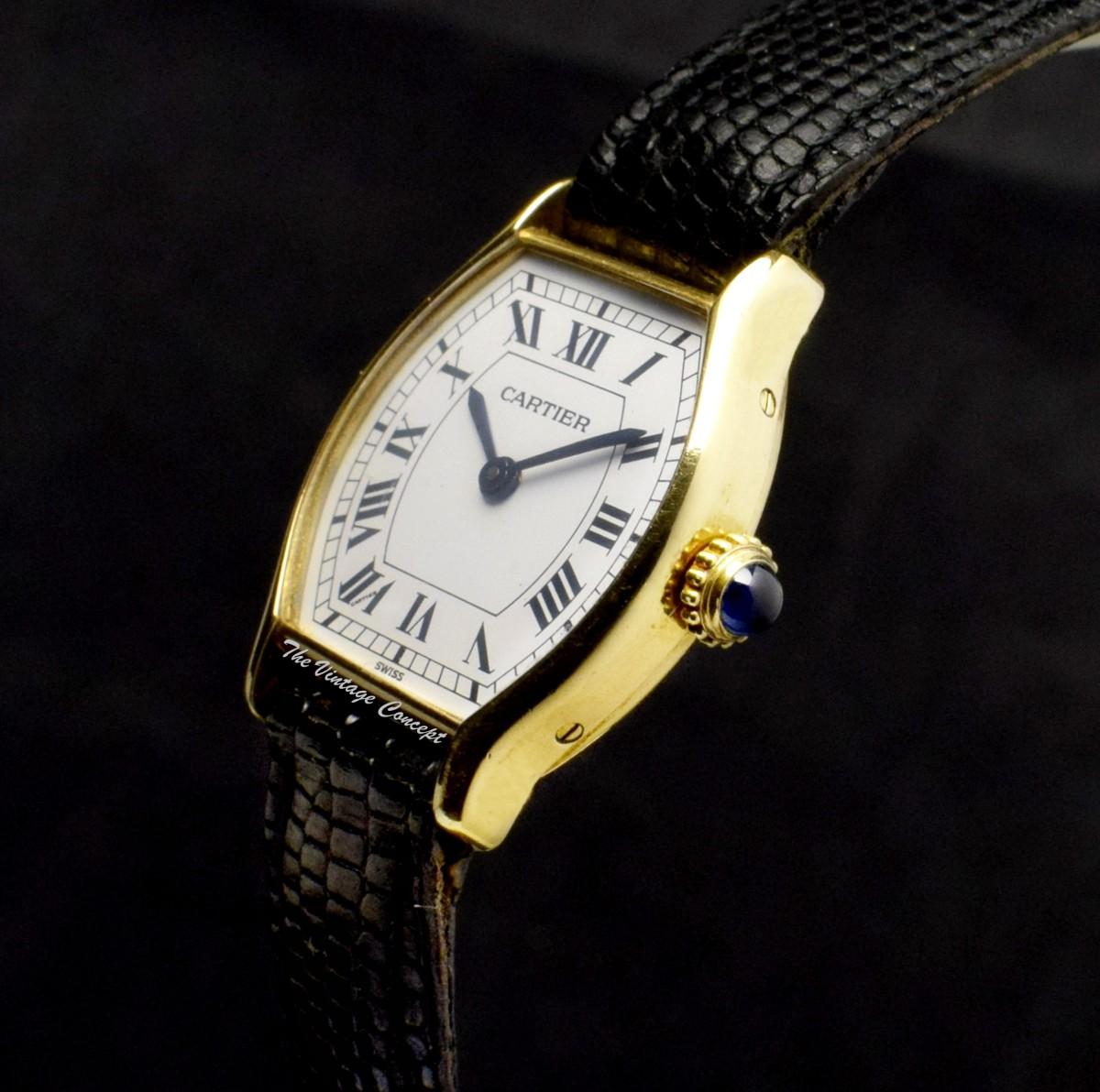 Vintage Cartier Lady Mini Tortue 7824 18K Yellow Gold Manual Wind (SOLD)