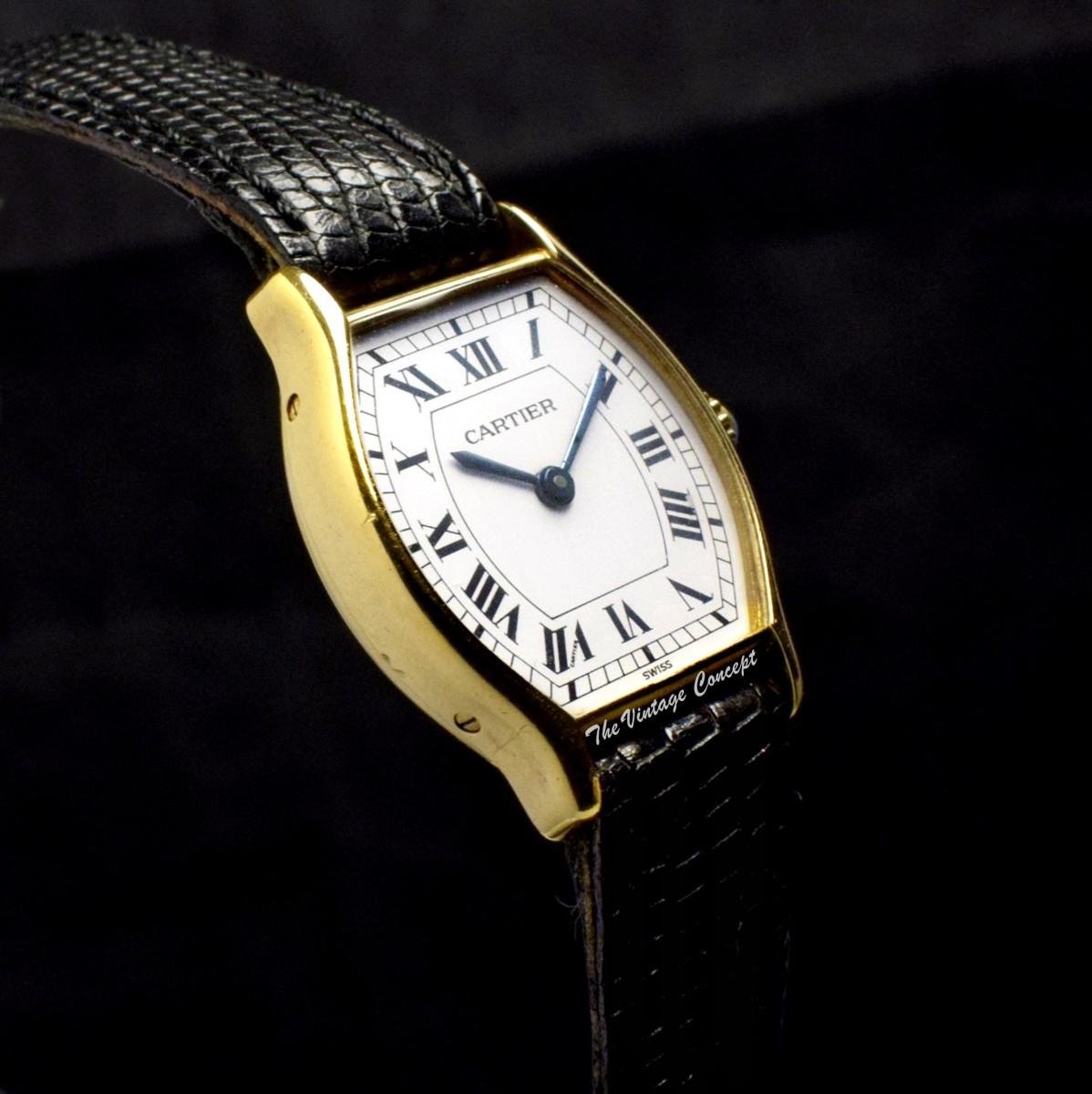 Vintage Cartier Lady Mini Tortue 7824 18K Yellow Gold Manual Wind (SOLD)