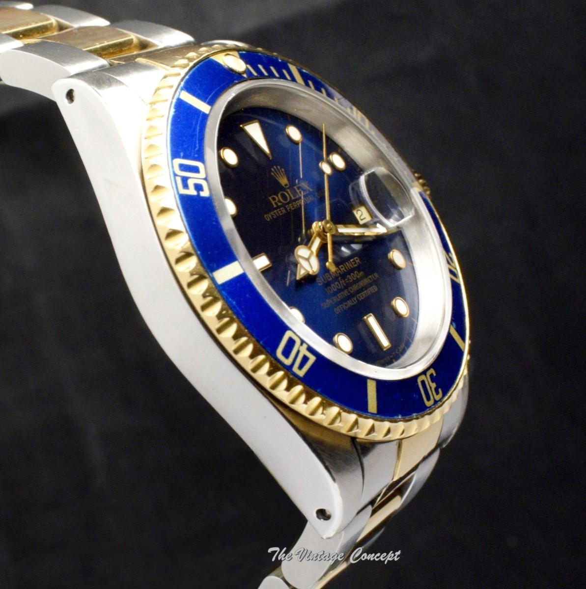 Rolex Submariner Two-Tone Steel Yellow Gold Blue Dial 16613 (SOLD)