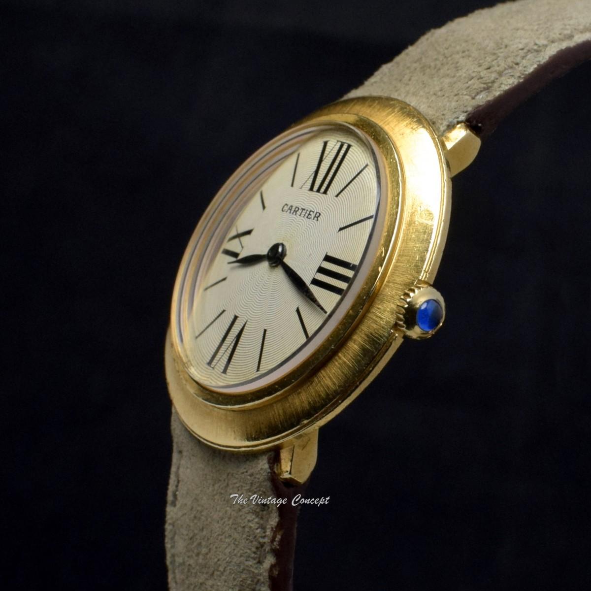 Vintage Cartier 32mm 18K Yellow Gold Timeless Elegance Manual Wind