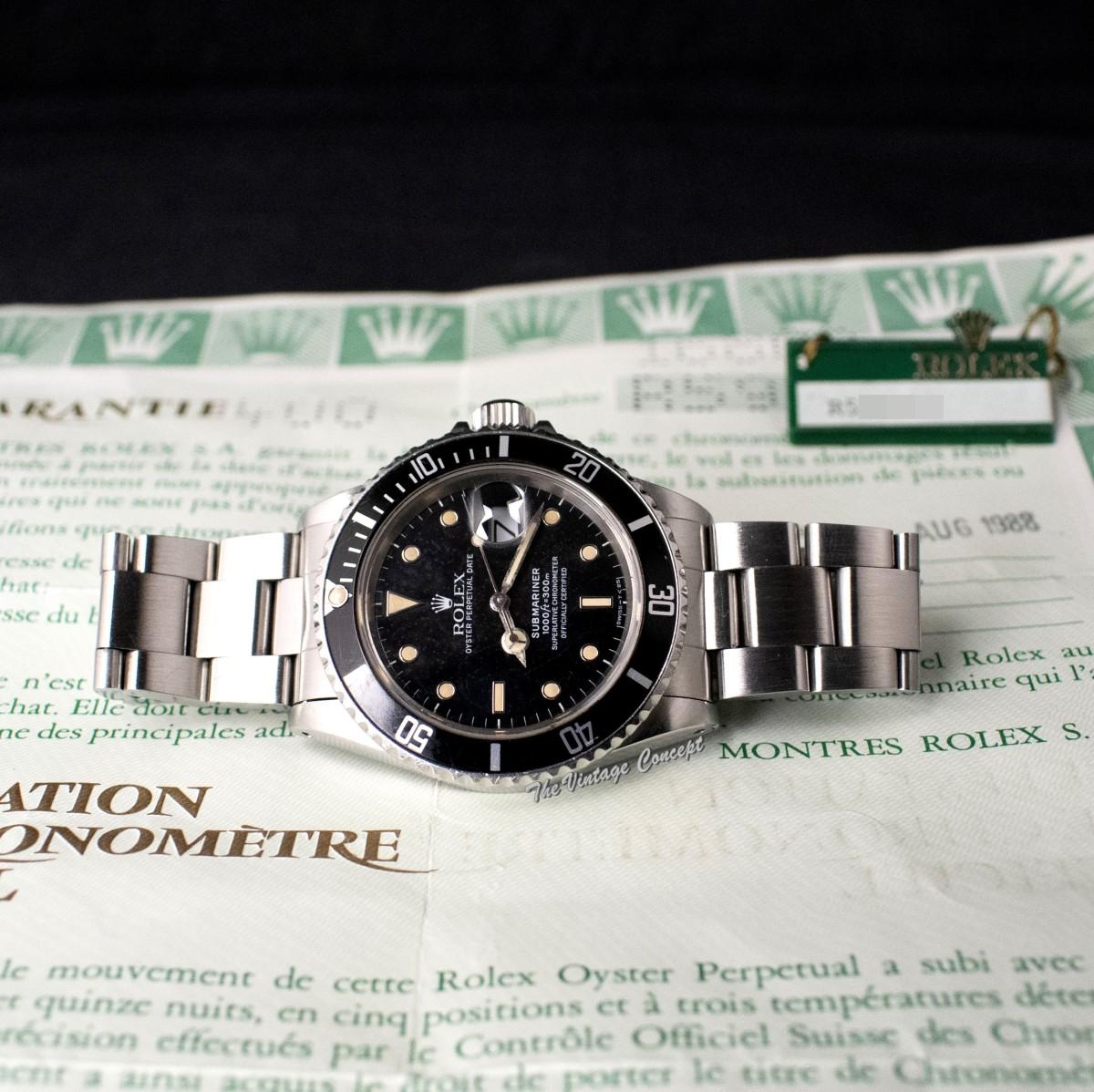 Rolex Steel Submariner Glossy Dial Creamy 16800 w/ Original Paper  (SOLD)