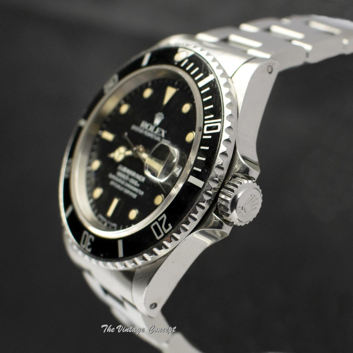 Rolex Steel Submariner Glossy Dial Creamy 16800 w/ Original Paper  (SOLD)