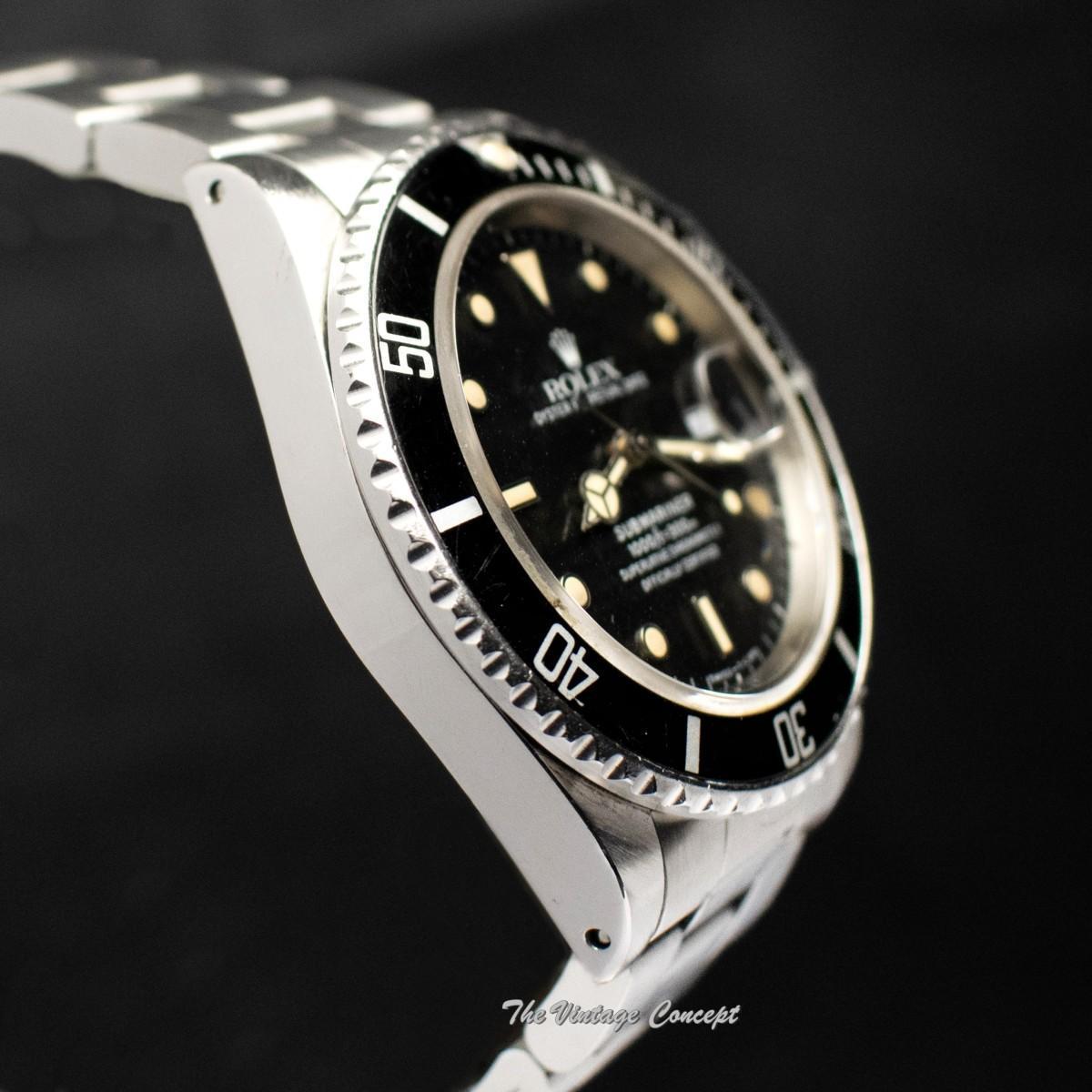 Rolex Steel Submariner Glossy Dial Creamy 16800 w/ Original Paper  (SOLD)