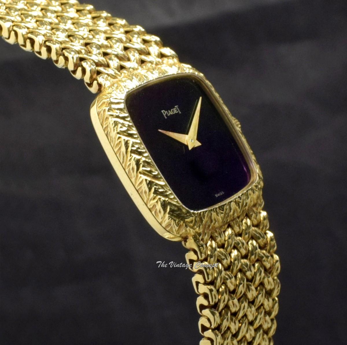 Piaget 18K Yellow Gold Onyx Stone Dial Manual Wind 9902D2  (SOLD)