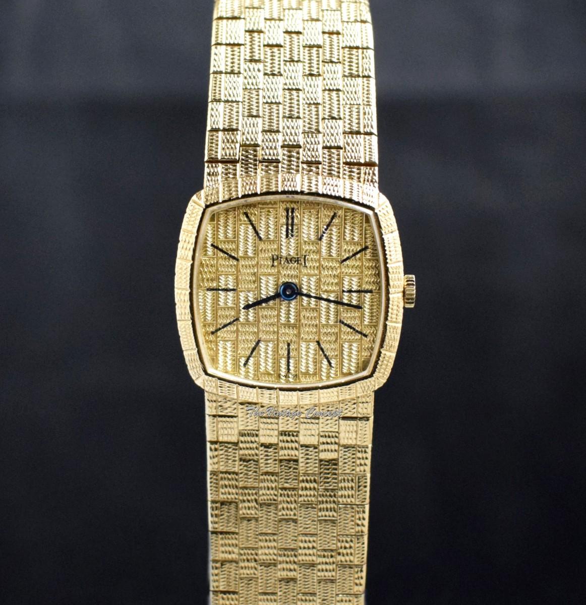 Piaget 18K Yellow Gold Black Tie-Emperador Manual Wind 9231 H5