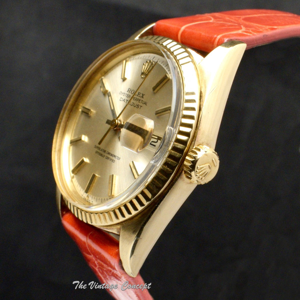 Rolex Datejust 14K Yellow Gold Silver Dial 1601 (SOLD)