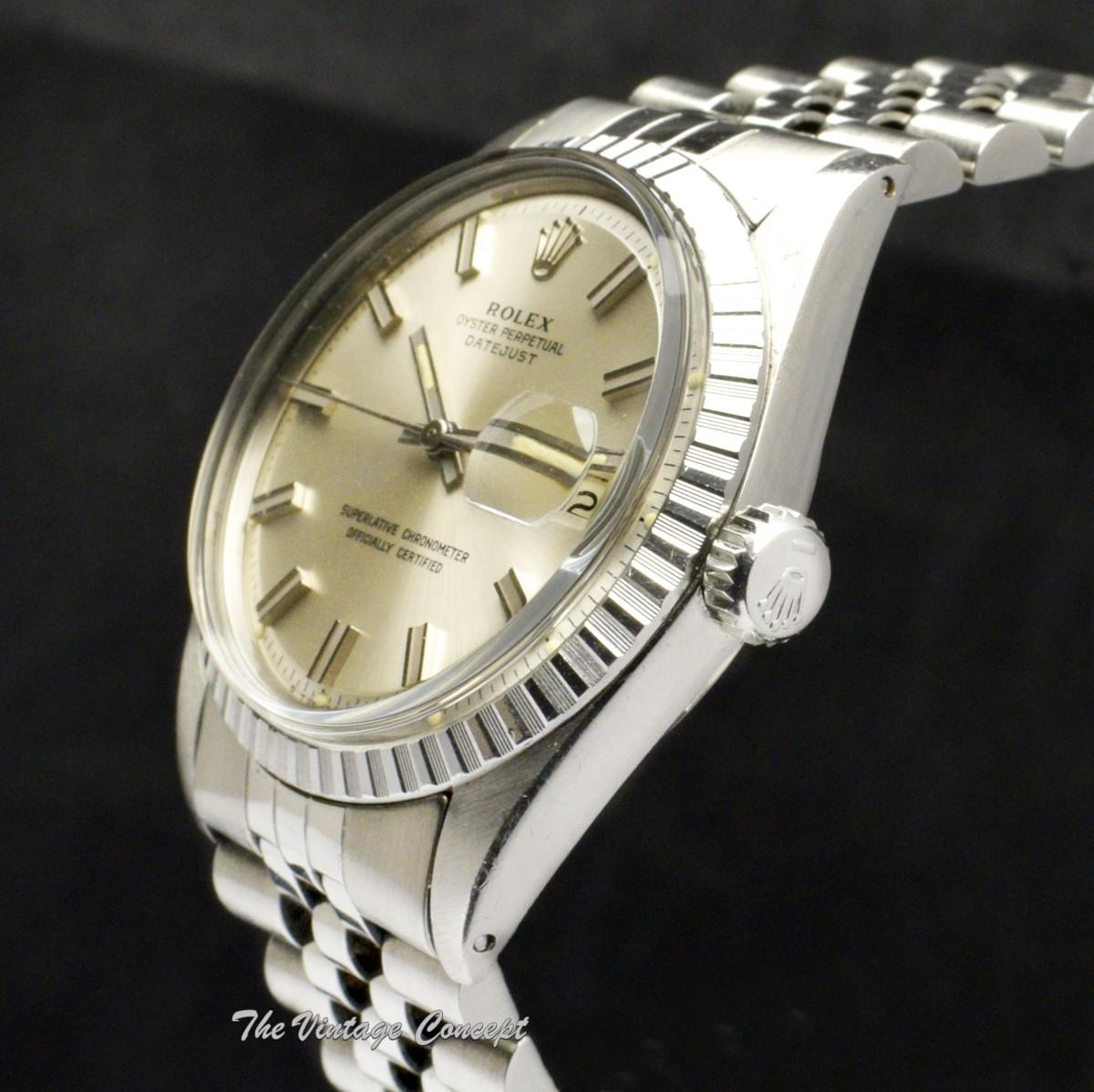 Rolex Oyster Perpetual Datejust Silver Wideboy Dial 1603  (SOLD)