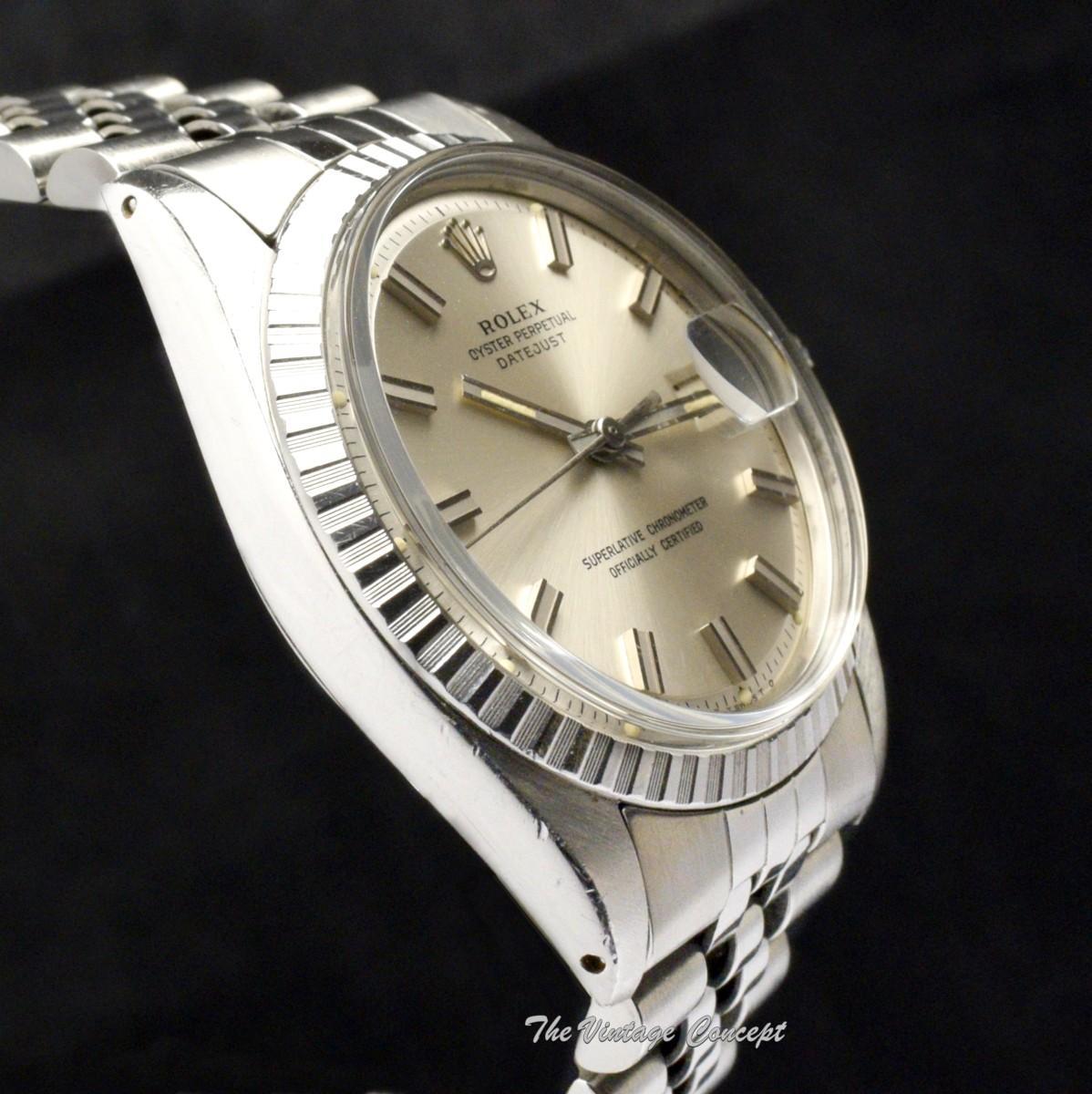 Rolex Oyster Perpetual Datejust Silver Wideboy Dial 1603  (SOLD)