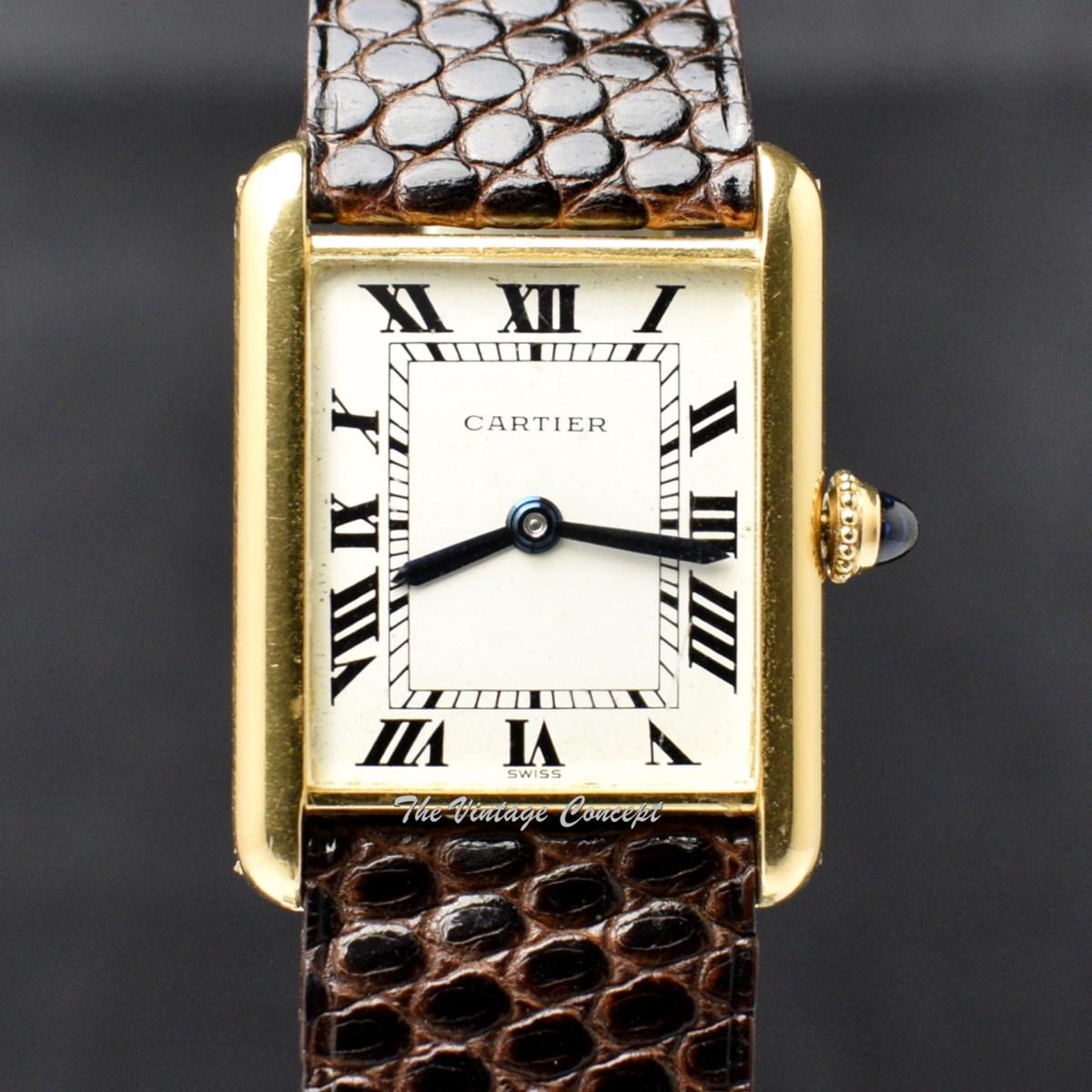 Vintage Cartier 18K Yellow Gold Tank Louis New York Swiss Dial (SOLD)