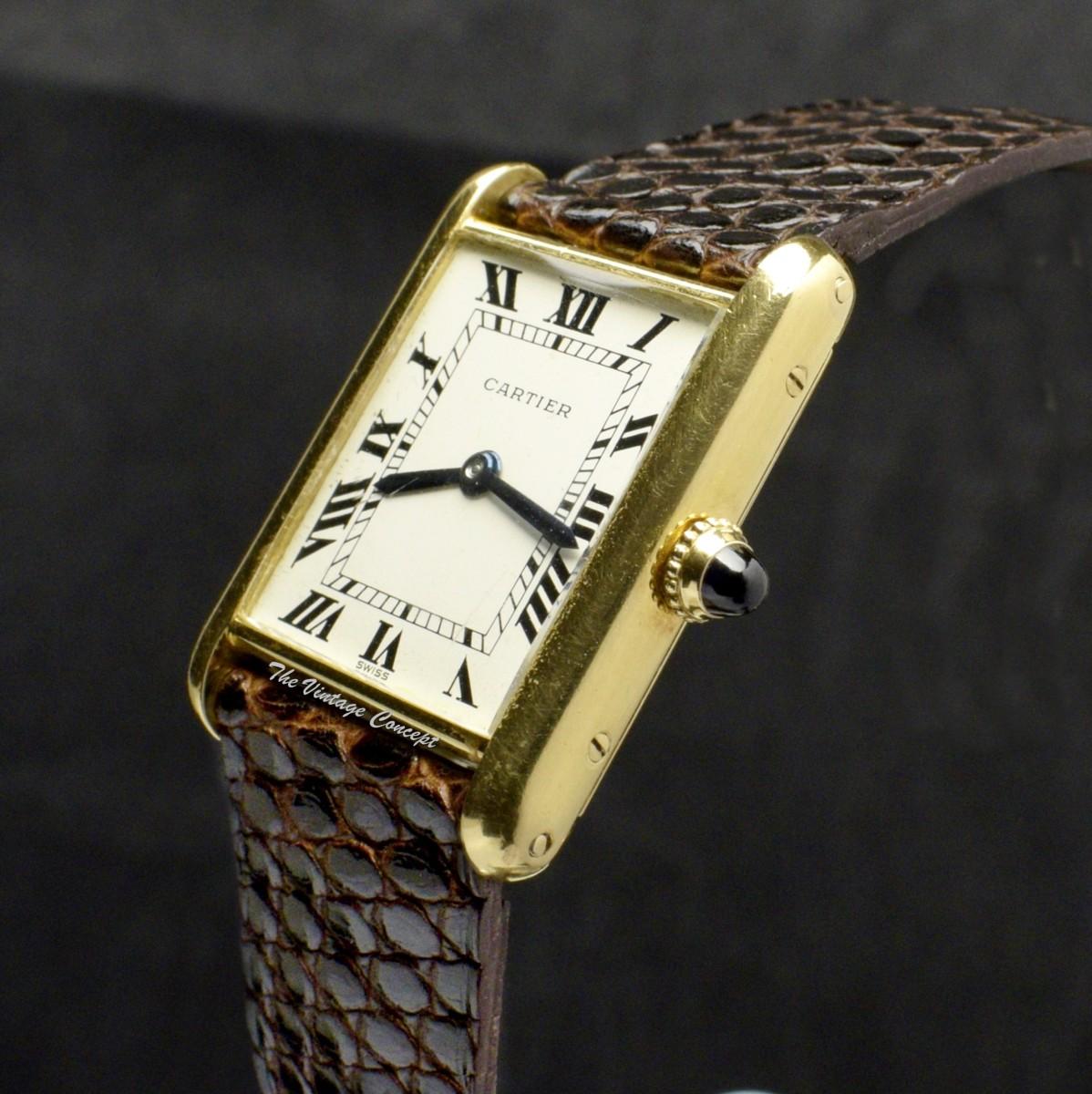 Vintage Cartier 18K Yellow Gold Tank Louis New York Swiss Dial (SOLD)