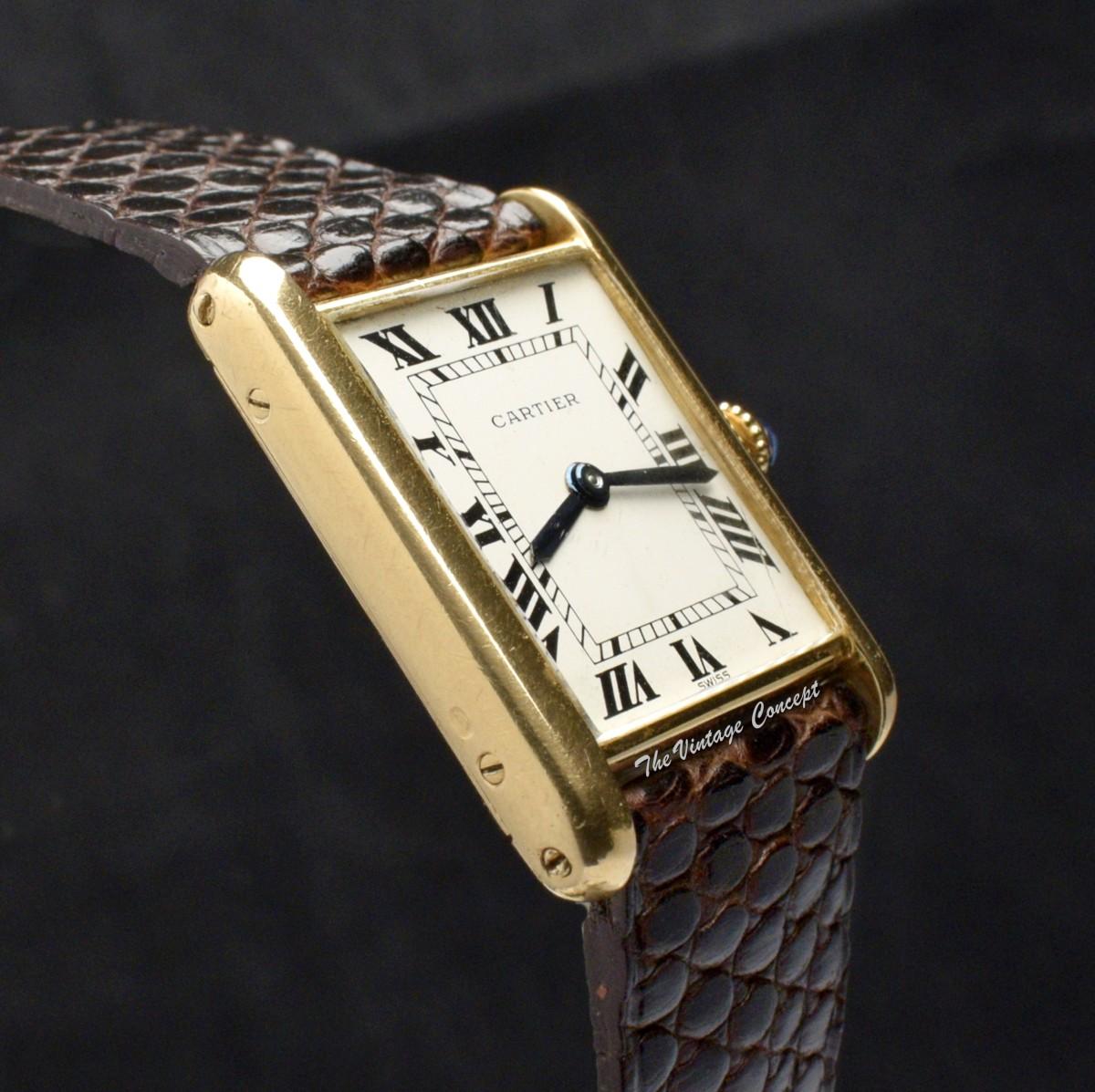 Vintage Cartier 18K Yellow Gold Tank Louis New York Swiss Dial (SOLD)