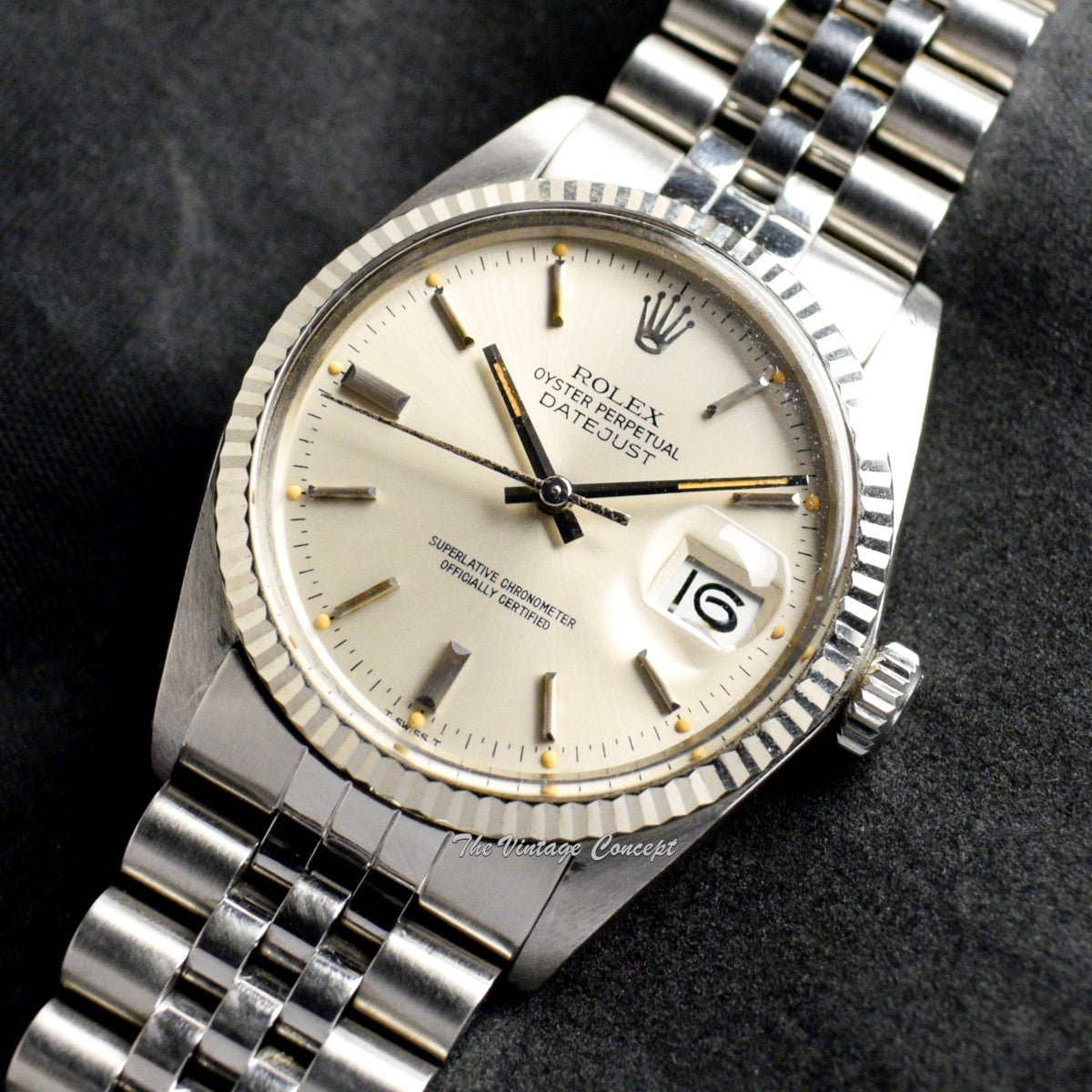 Rolex Oyster Perpetual Datejust Silver Dial 16014 w/ Original Paper & Serial Tag (SOLD)