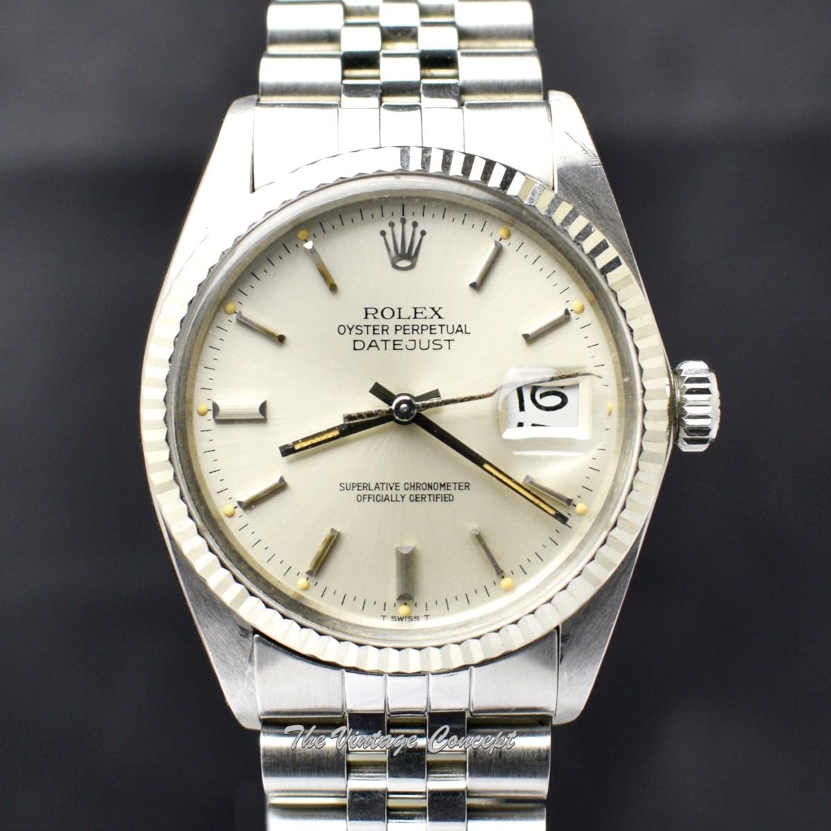 Rolex Oyster Perpetual Datejust Silver Dial 16014 w/ Original Paper & Serial Tag (SOLD)