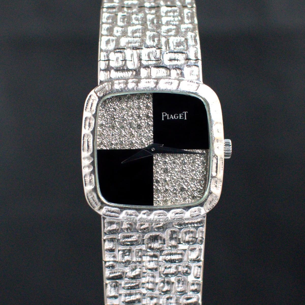 Piaget 18K White Gold Onyx & Diamond Dial 9902A20