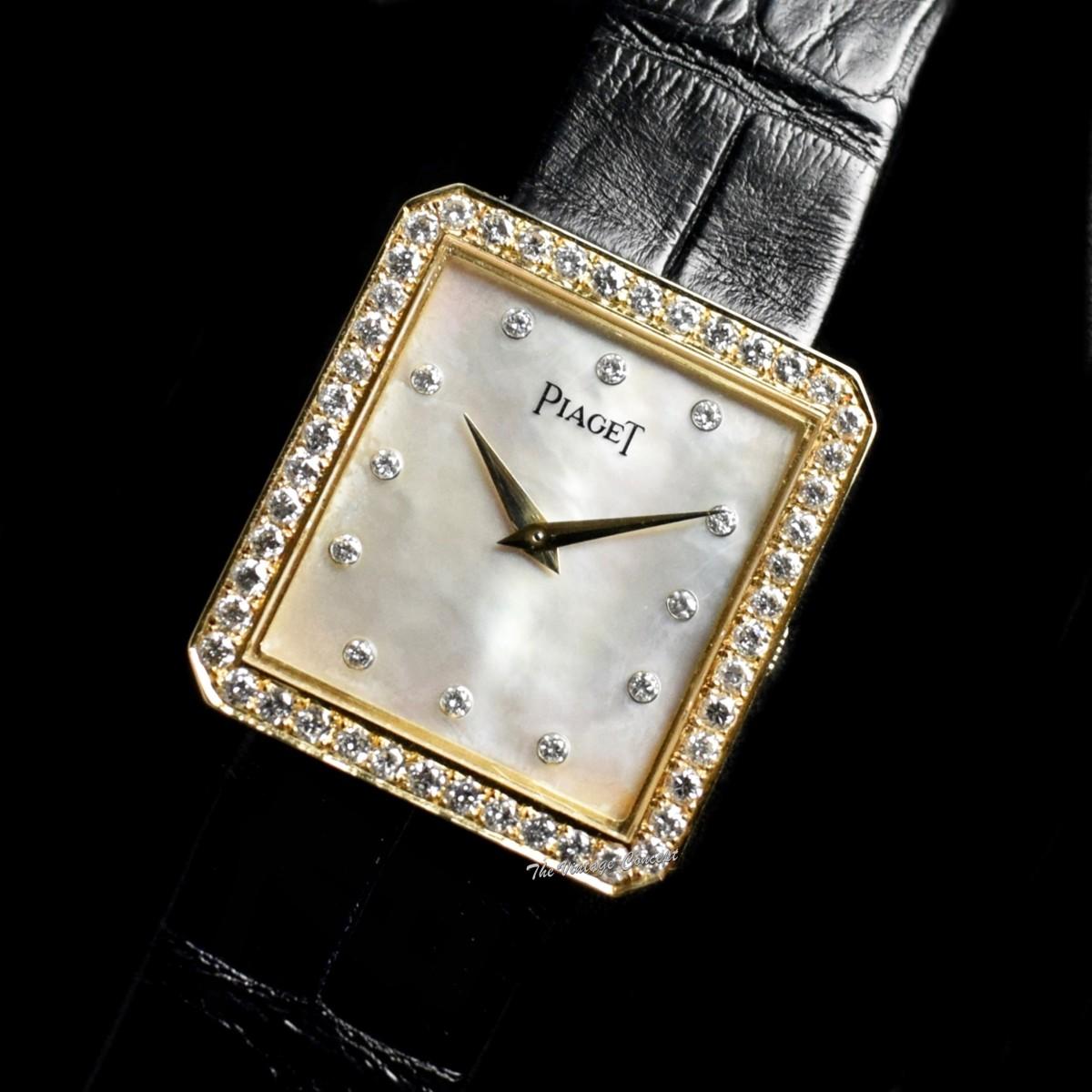 Piaget Protocole Manual 18K Yellow Gold Mother of Pearl Dial w/ Factory Diamond 9154  (SOLD)