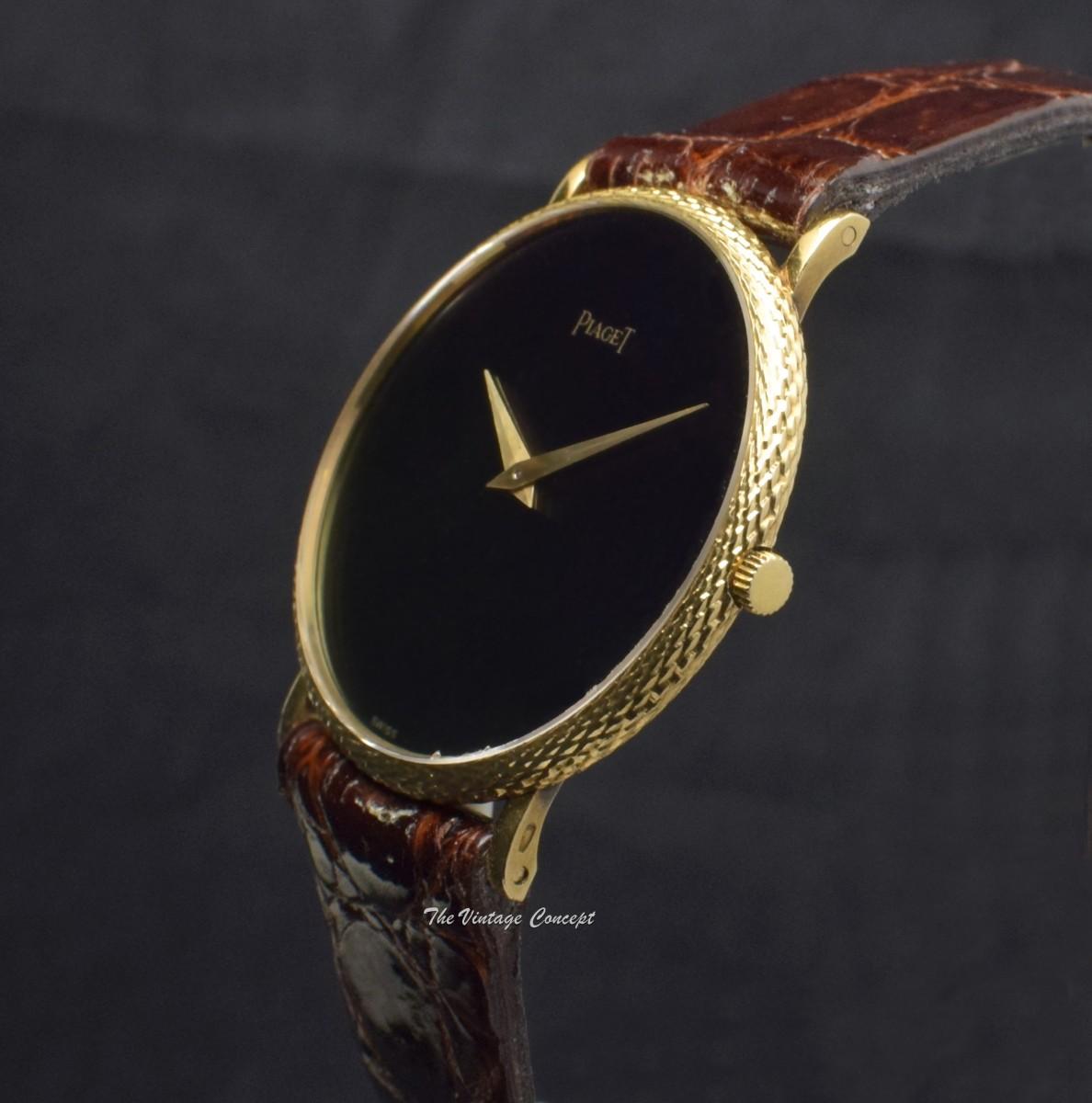 Piaget 18K Yellow Gold Black Dial Manual Wind 9036 (SOLD)