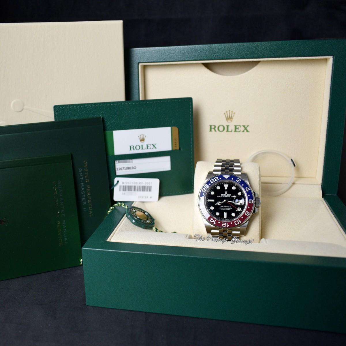 2018 Brand New Unworn NOS Rolex GMT-Master II Pepsi 126710BLRO w/ Jubilee Bracelet (Full Set) (SOLD)