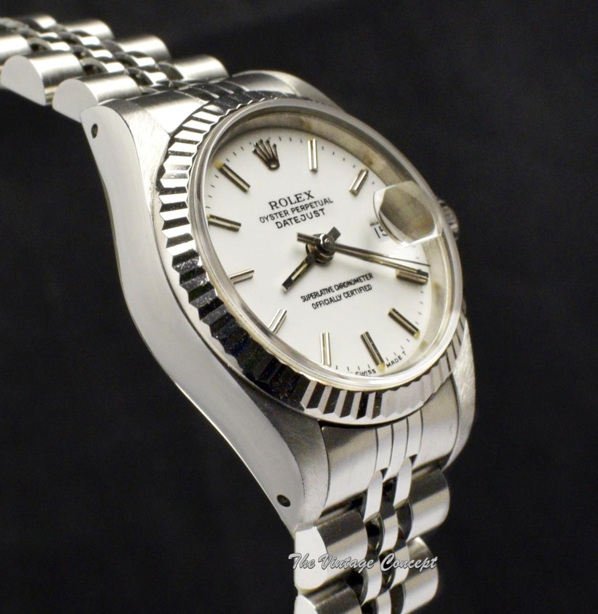 Rolex 26mm Stainless Steel Lady Datejust White Dial 69174 (SOLD)