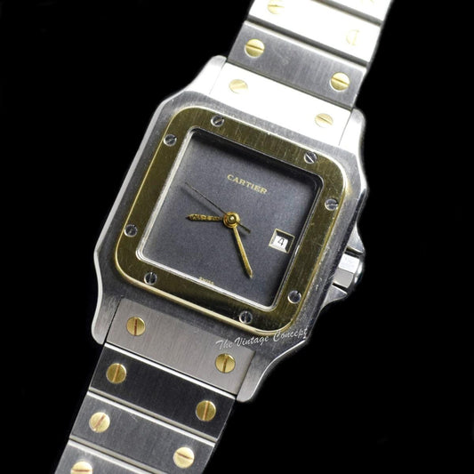 Cartier Two-Tone Stainless Steel & 18K Yellow Gold Santos Grey Ghost Dial Automatic 2961  (SOLD)