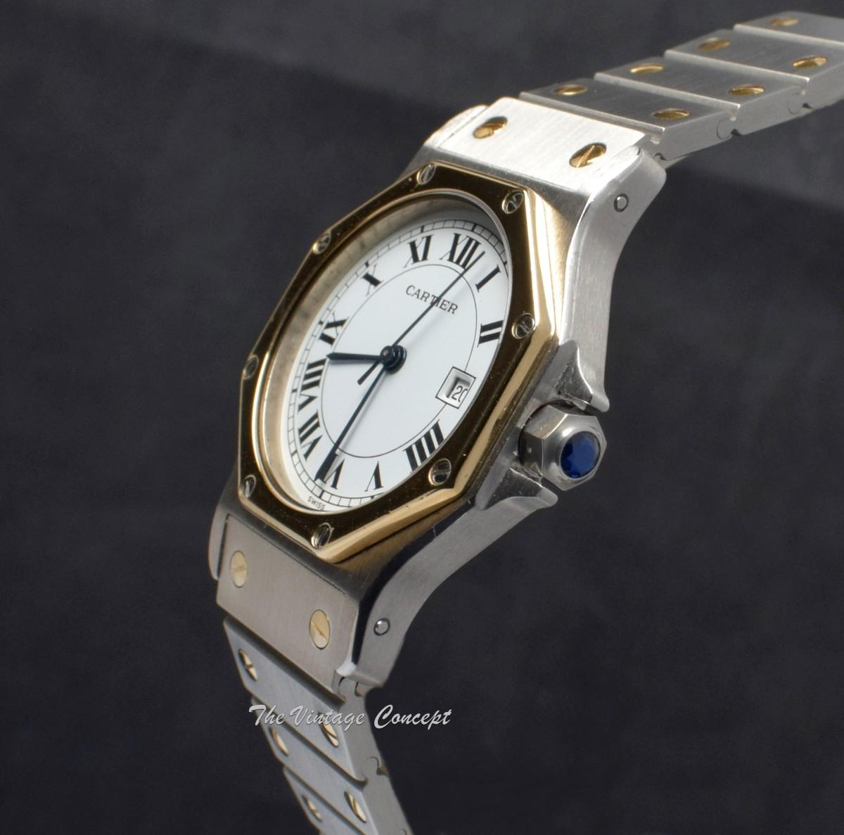 Cartier Two Tone 18K Yellow Gold & Stainless Steel Santos Octagon Automatic 2966 w/ Service Paper  (SOLD)