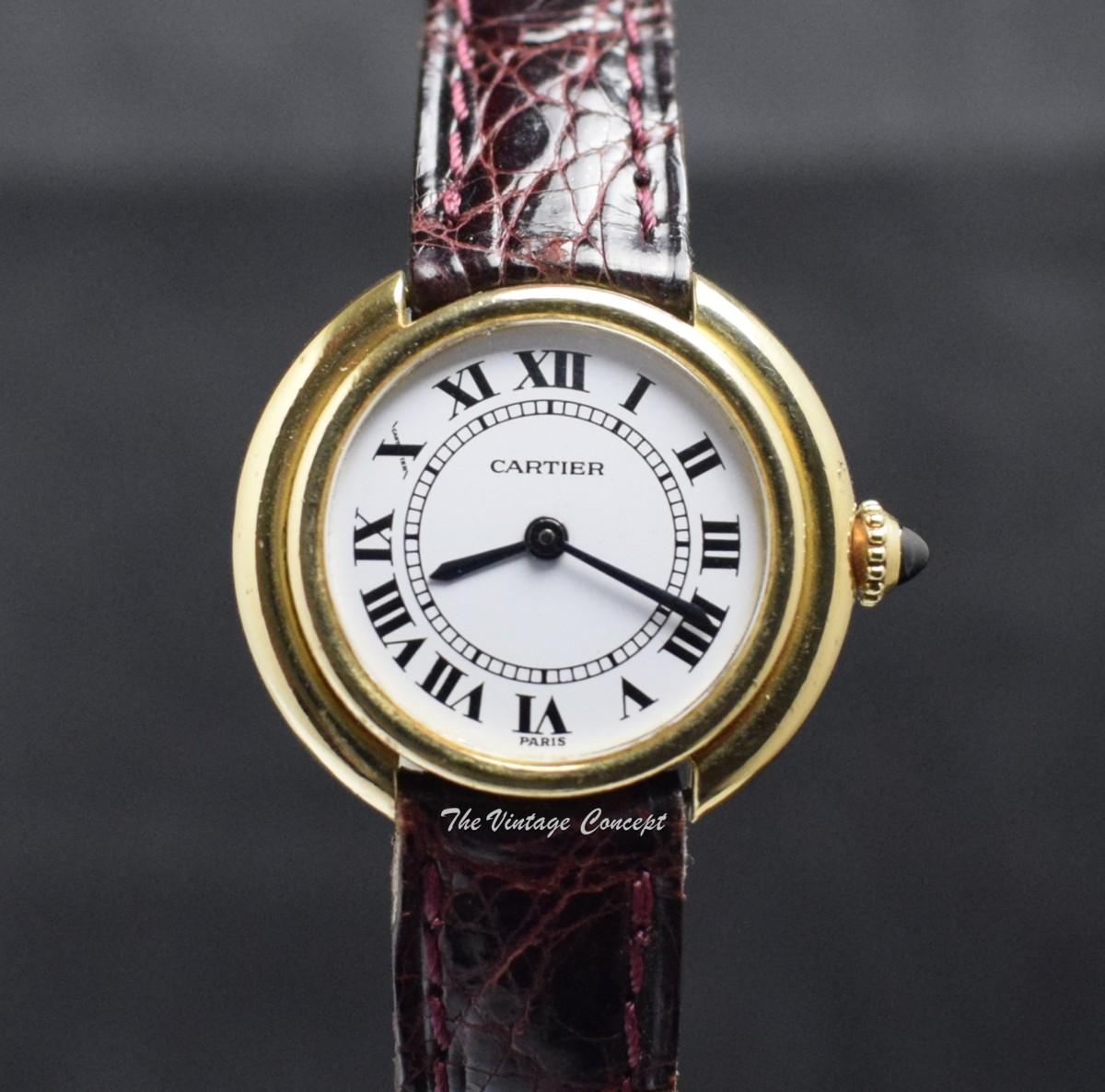 Cartier 18K Yellow Gold Vendome Paris Dial Manual Wind 67080  (SOLD)