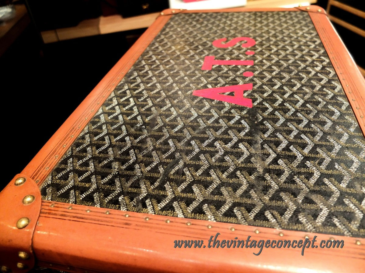 Goyard Vintage Wardrobe Initial "A.T.S"