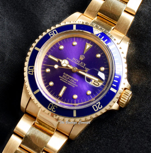 Rolex Submariner 18K Yellow Gold Purple Nipple Dial 1680 (SOLD)