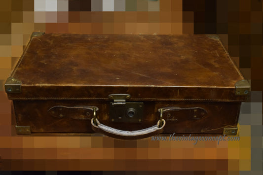 Vintage Leather Trunk Suit Case