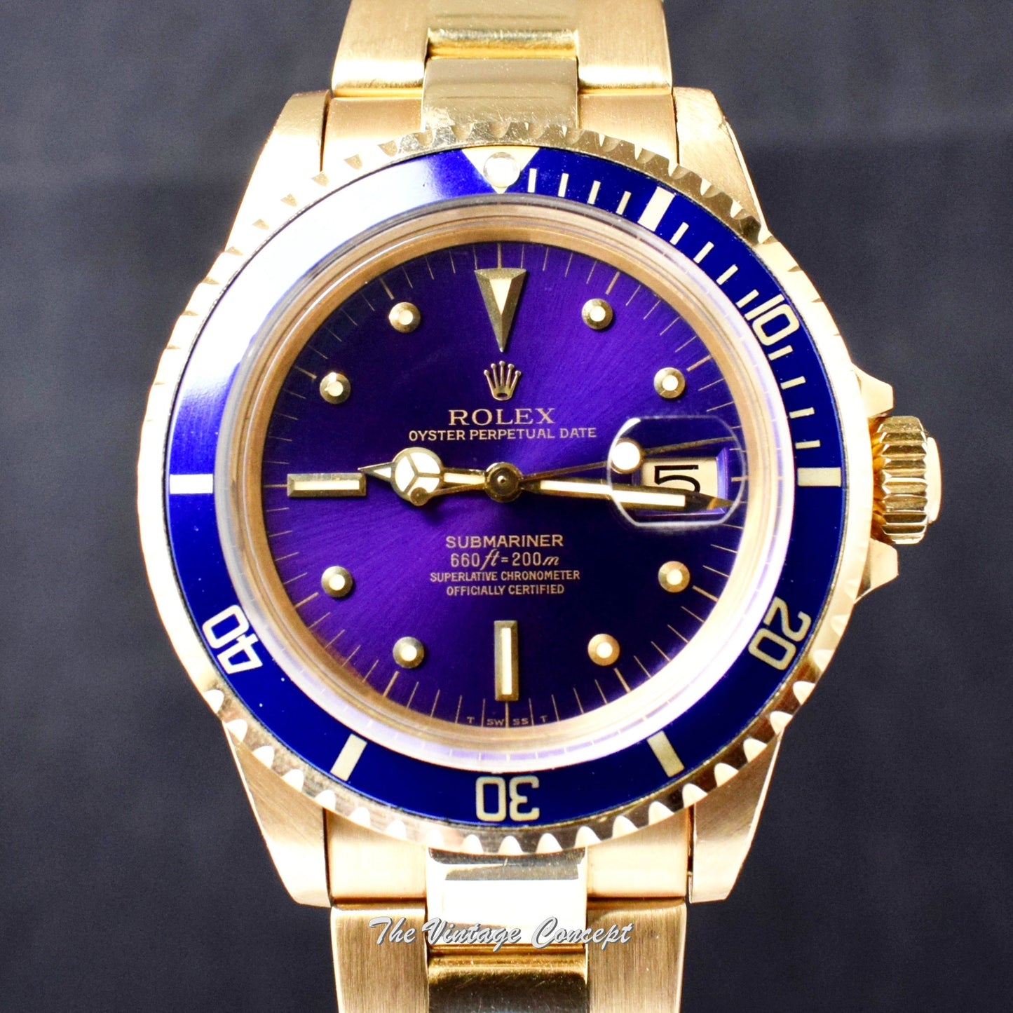 Rolex Submariner 18K Yellow Gold Purple Nipple Dial 1680 (SOLD)