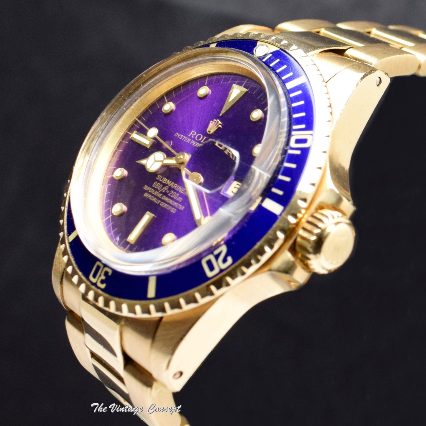 Rolex Submariner 18K Yellow Gold Purple Nipple Dial 1680 (SOLD)