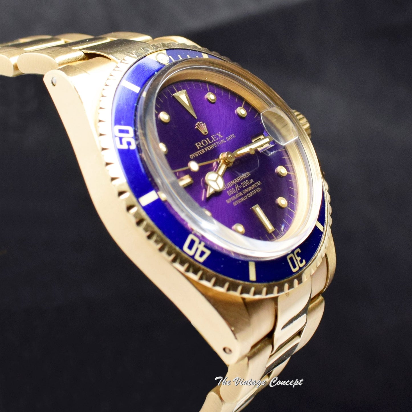 Rolex Submariner 18K Yellow Gold Purple Nipple Dial 1680 (SOLD)