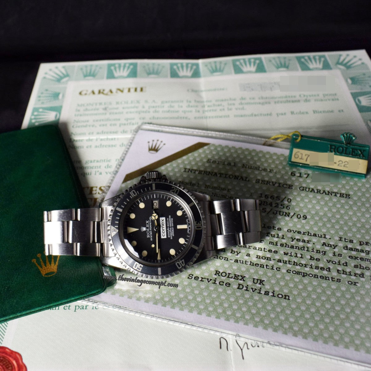 Rolex Sea-Dweller COMEX 1665 w/ Original Punched Paper, Tag & Service Paper (SOLD)