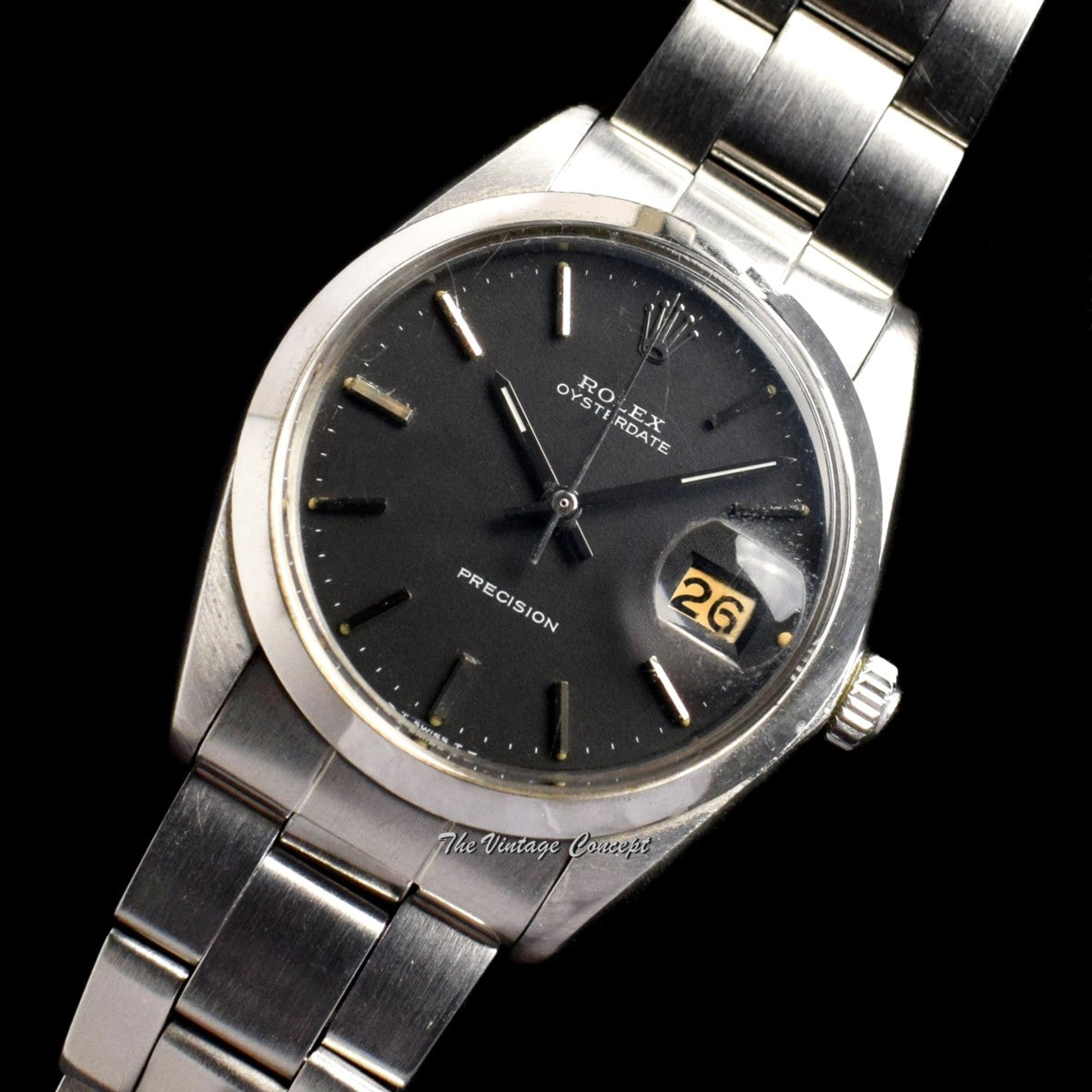 Rolex Oysterdate Matte Black Dial 6694 (SOLD)