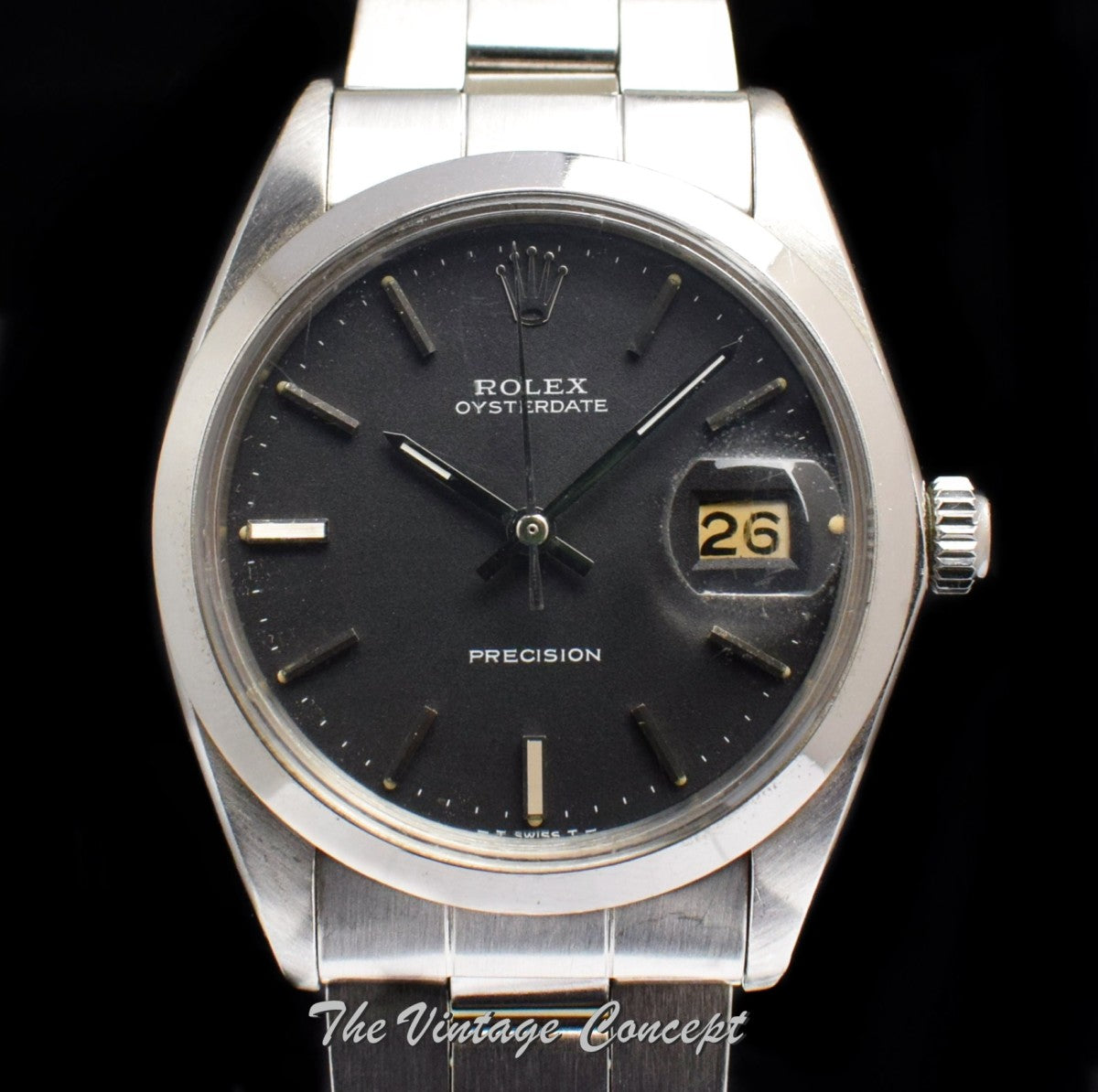 Rolex Oysterdate Matte Black Dial 6694 (SOLD)