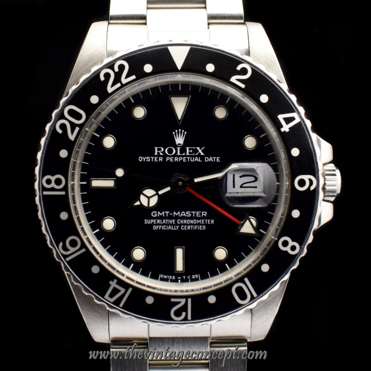 Rolex GMT-Master Glossy Dial Black Insert 16750 (SOLD)