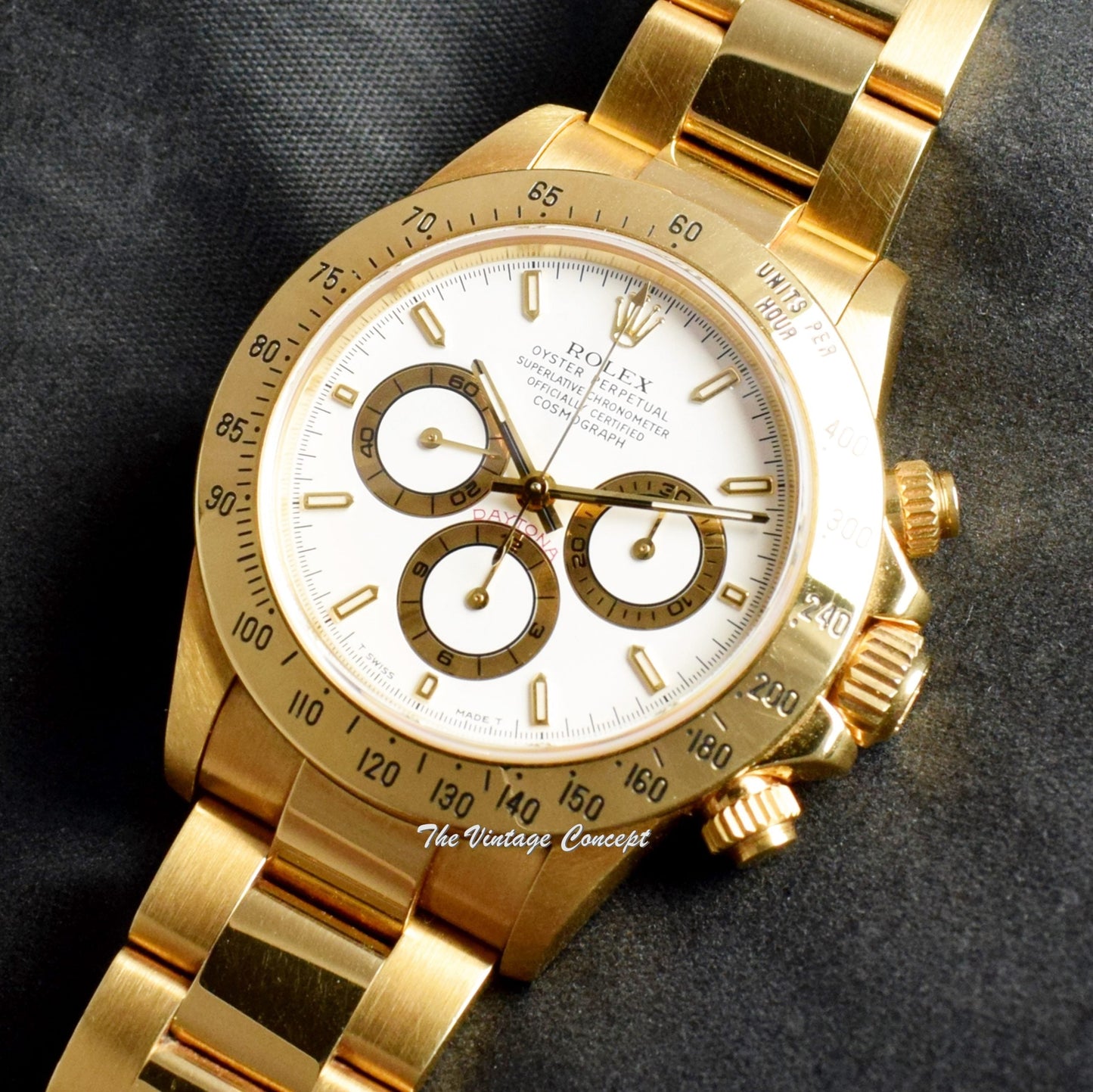 Rolex Daytona 18K YG White Dial 16528 w/ Rolex Service Card  (SOLD)