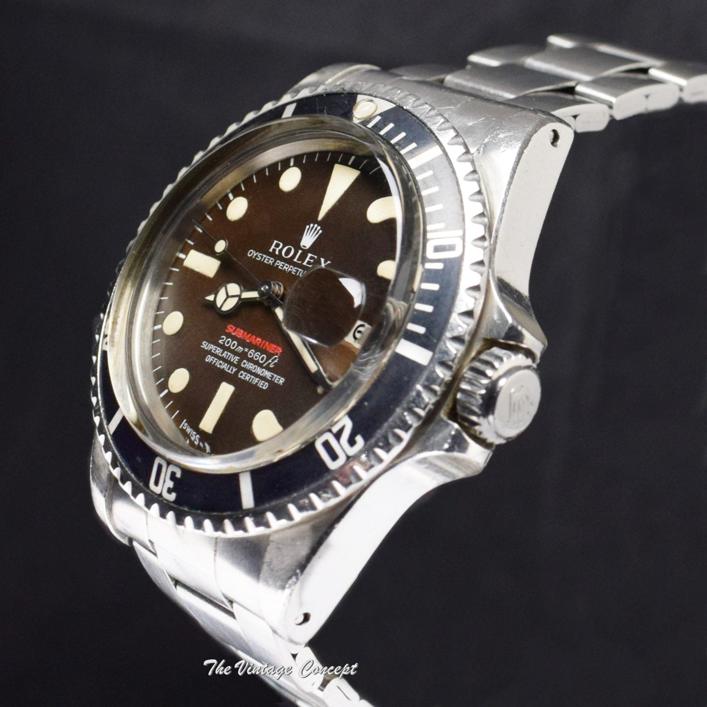 Rolex Submariner Single Red MK II Tropical Dial 1680