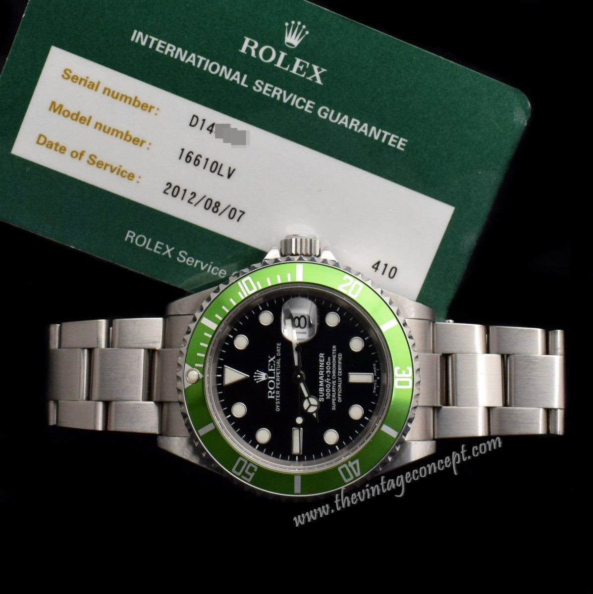 Rolex Submariner 50th Anniversary 16610LV w/ Service Card (SOLD)