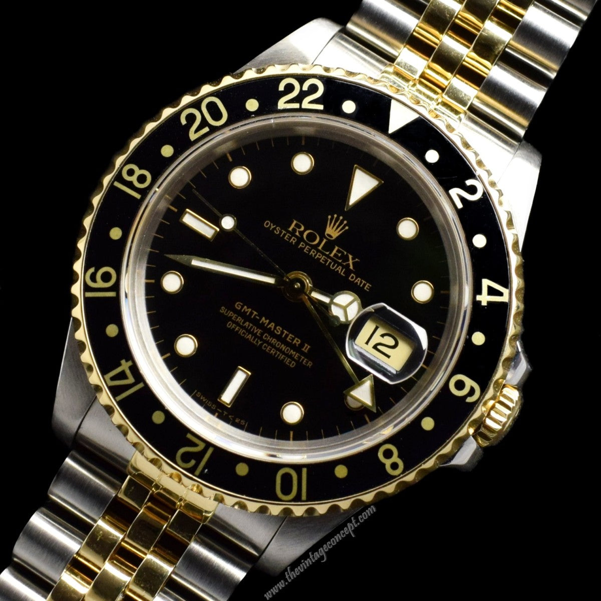 Rolex GMT-Master II Two-Tones Black Dial 16713 w/ Original Paper (SOLD)