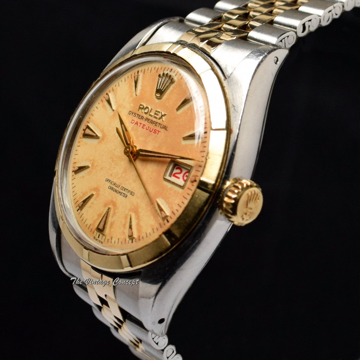 Rolex Big Bubbleback Two-Tones Red "Datejust" Creamy Dial 6105 ( SOLD )